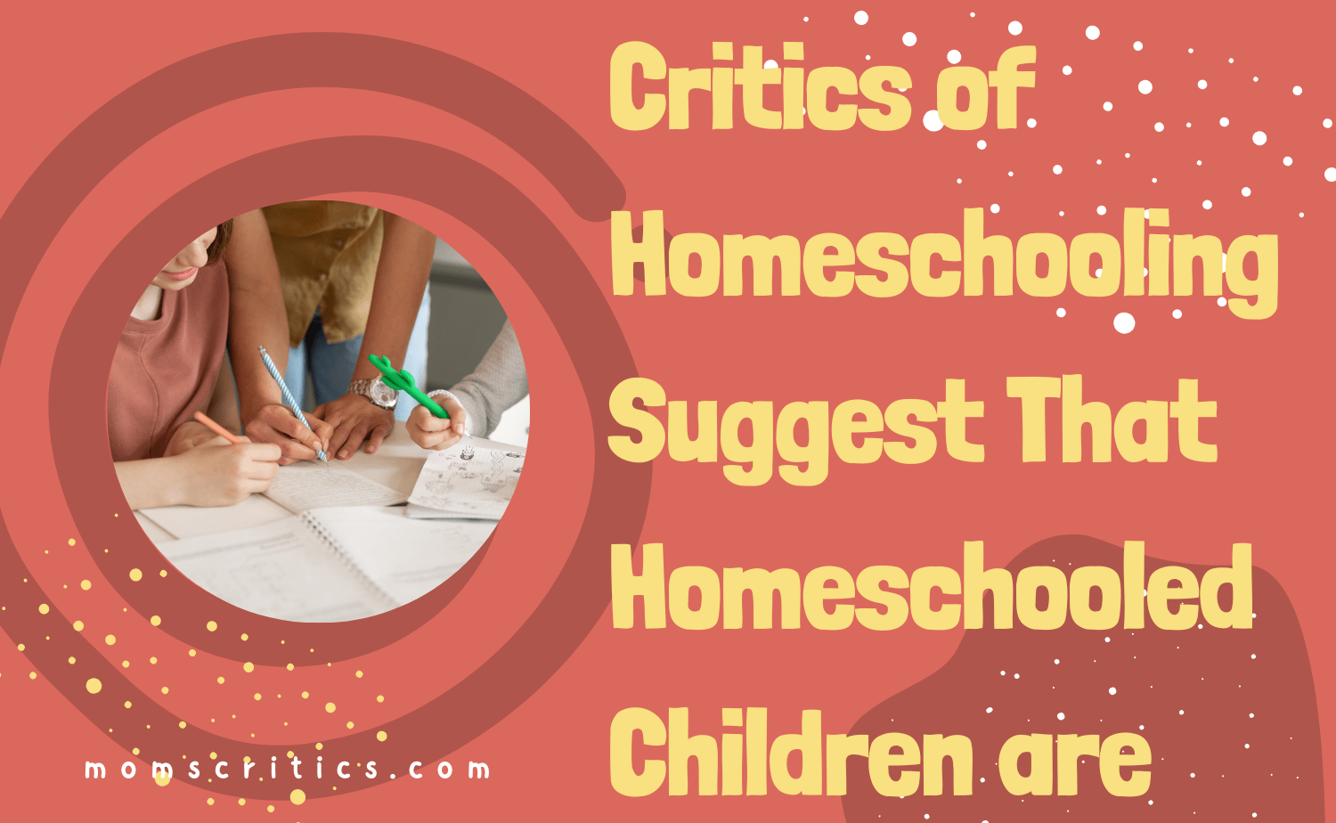 Critics of Homeschooling Suggest That Homeschooled Children are